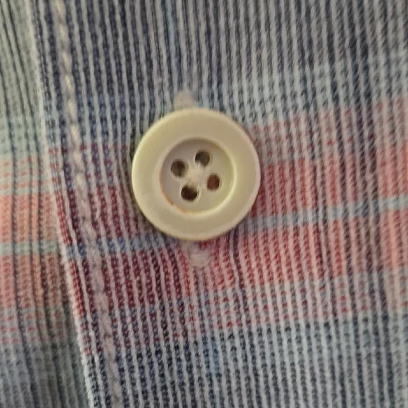 Tommy Bahama Men's Blue and Pink Plaid Shirt - Picture 9 of 11